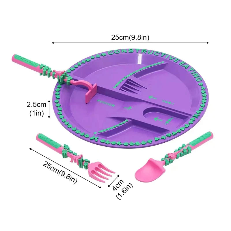 Plate and Utensils Set For Kids